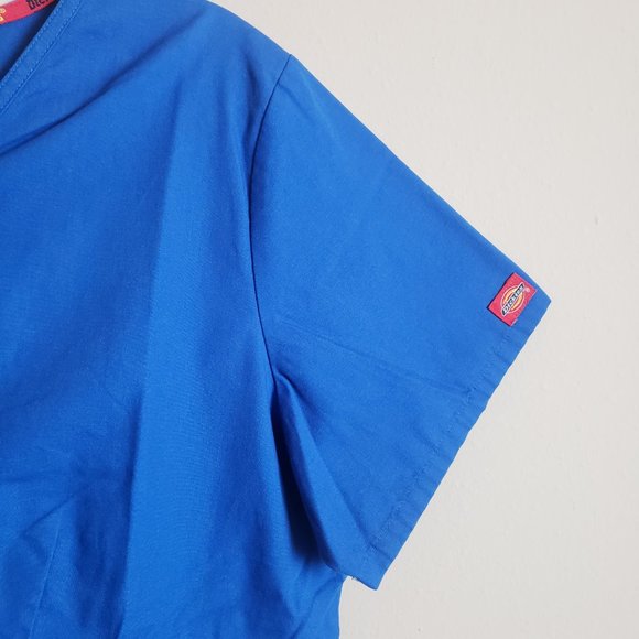 Dickies Royal Blue V-Neck Scrub Top XL - Picture 3 of 6